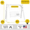 imageLuxCraft Vinyl AFrame Swing Stand Freestanding Outdoor Swing Frame for 4Foot and 5Foot Swings WeatherResistant Poly LowMaintenance Vinyl Stand in White or Clay  Amish Made in USA WhiteWhite