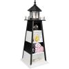 imageDutchCrafters 5 Foot Nautical Poly Lighthouse Bookshelf with Functional Storage and Working Light  Coastal Decor Beach Themed Bookcase for Shoes Towels Sunscreen Outdoors Gray ampamp Light GrayBlack  White