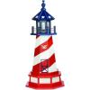 imageDutchCrafters Cape Hatteras NC Decorative Light Up Wooden Lighthouse Outdoor Yard Garden Statue  Amish Made in America 5 PatrioticPatriotic