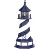 imageDutchCrafters Cape Hatteras NC Solar Lighthouse with LED Dusk to Dawn Lights Outdoor Statues for Garden Solar Lights Outdoor Waterproof Patio Decor  Amish USA Patriotic 3 with BasePatriot Blue  White