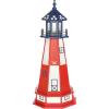 imageDutchCrafters Cape Henry VA Lighthouse with Dusk to Dawn Solar Outdoor Lighting Outdoor Statues for Garden Solar Garden Decor  Amish Made in USA Patriotic 3 with BasePatriotic