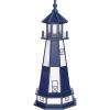 imageDutchCrafters Cape Henry VA Lighthouse with Dusk to Dawn Solar Outdoor Lighting Outdoor Statues for Garden Solar Garden Decor  Amish Made in USA Patriotic 3 with BasePatriot Blue  White
