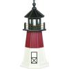 imageDutchCrafters Decorative Lighthouse  Poly Barnegat Style RedWhiteBlue Patriotic 3CherrywoodWhiteBlack