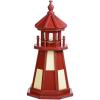 imageDutchCrafters Decorative Wooden Lighthouse Standard Light Bulb Cape Henry Style  Amish Made in USA Patriot BlueWhite 6 FootCherrywoodIvory