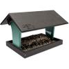 imageDutchCrafters Plastic Poly Hopper Bird Feeder Post Mount Large Capacity Silo Bird Feeder AllWeather Feeding Station for Outdoors  Amish Made in USA Turf Green ampamp Cherry WoodBlack  Aruba Blue