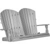 imageDutchCrafters Poly 4 Fanback Adirondack Swing Outdoor Porch Swing Bench for Outside Hanging Porch Swing Outdoor Bench Swing for Porch BlackGray