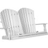 imageDutchCrafters Poly 4 Fanback Adirondack Swing Outdoor Porch Swing Bench for Outside Hanging Porch Swing Outdoor Bench Swing for Porch BlackWhite