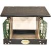 imageDutchCrafters Poly Post Mount Hopper Bird Feeder with Two Suet Cake Cages Post Mounted Outdoor Wild Bird Feeder for Outside Turf Green ampamp Bright CedarMilwaukee Brown  Weatherwood