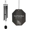 imageLambright Chimes Sparkling Brook Small 30quot Black Memorial Wind Chimes  Personalized Engraved Home Decor Room Decor Birthday Gifts for Women  Loss of Loved One or Lost Pet35 Spring Meadow Song