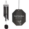 imageLambright Chimes Sparkling Brook Small 30quot Black Memorial Wind Chimes  Personalized Engraved Home Decor Room Decor Birthday Gifts for Women  Loss of Loved One or Lost Pet30 Sparkling Brook