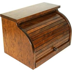 imageDutchCrafters Amish USA Made Solid Wood Countertop Bread Box Bread Holder for Kitchen Counter Large Bread Box for Kitchen Countertop Cherry  NaturalCherry  Michaels Cherry