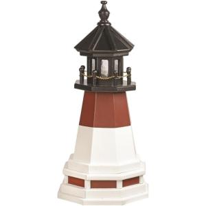 imageDutchCrafters Barnegat NJ Lighthouse Replica Garden Statues with Dusk to Dawn Solar Outdoor Lighting Solar Garden Decor for Outside Lighthouse Gifts  Amish Furniture Made in USA 2 with Base2 with Base