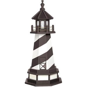 imageDutchCrafters Cape Hatteras NC Decorative Light Up Wooden Lighthouse Outdoor Yard Garden Statue  Amish Made in America 5 PatrioticBlack  White