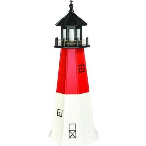 imageDutchCrafters Decorative Lighthouse  Poly Barnegat Style RedWhiteBlue Patriotic 3Cardinal RedBlackWhite