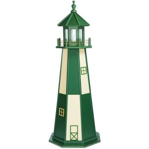 imageDutchCrafters Decorative Lighthouse  Poly Cape Henry Style GreenIvory 5