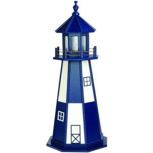 imageDutchCrafters Decorative Lighthouse  Poly Cape Henry Style Patriot BlueWhite 4