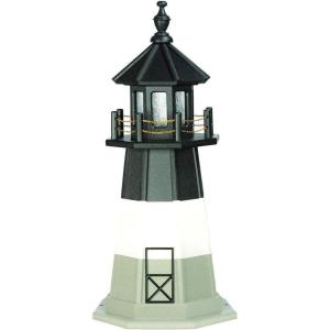 imageDutchCrafters Decorative Lighthouse  Wood Oak Island Style Light GreyBlackWhite 3Light GreyBlackWhite