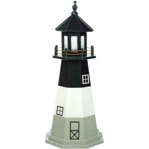 imageDutchCrafters Decorative Lighthouse  Wood Oak Island Style Light GreyBlackWhite 4