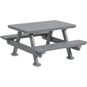 imageDutchCrafters Plastic Kids Picnic Table Heavy Duty Toddler Outdoor Table Childrens Picnic Tables for Outdoors for Playtime Meals Arts ampamp Crafts Camping and More  Amish Made in USA BlackDark Gray