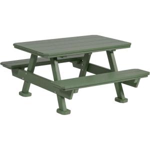 imageDutchCrafters Plastic Kids Picnic Table Heavy Duty Toddler Outdoor Table Childrens Picnic Tables for Outdoors for Playtime Meals Arts ampamp Crafts Camping and More  Amish Made in USA BlackGreen