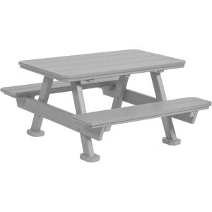 imageDutchCrafters Plastic Kids Picnic Table Heavy Duty Toddler Outdoor Table Childrens Picnic Tables for Outdoors for Playtime Meals Arts ampamp Crafts Camping and More  Amish Made in USA BlackGrey