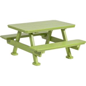 imageDutchCrafters Plastic Kids Picnic Table Heavy Duty Toddler Outdoor Table Childrens Picnic Tables for Outdoors for Playtime Meals Arts ampamp Crafts Camping and More  Amish Made in USA BlackLime Green