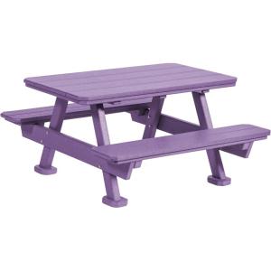 imageDutchCrafters Plastic Kids Picnic Table Heavy Duty Toddler Outdoor Table Childrens Picnic Tables for Outdoors for Playtime Meals Arts ampamp Crafts Camping and More  Amish Made in USA BlackPurple