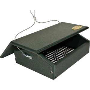 imageDutchCrafters Plastic Poly Upside Down Suet Feeder for Birds Outside Hanging Two Suet Cake Holder Bird Feeder for Outdoors  Amish Made in USA Turf GreenTurf Green