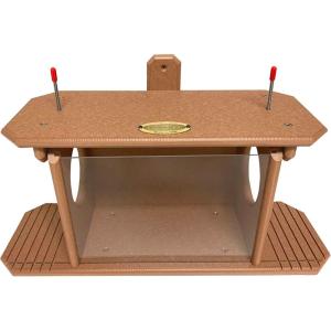 imageDutchCrafters Plastic Poly Wall Tree Mount Squirrel Munch Box with Corn Cob Holders Outdoor Squirrel Feeder  Amish Made in USA Turf GreenCedar