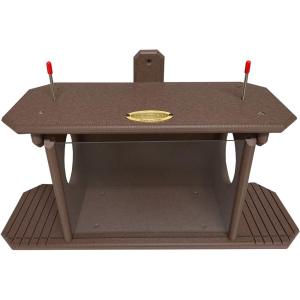 imageDutchCrafters Plastic Poly Wall Tree Mount Squirrel Munch Box with Corn Cob Holders Outdoor Squirrel Feeder  Amish Made in USA Turf GreenMilwaukee Brown