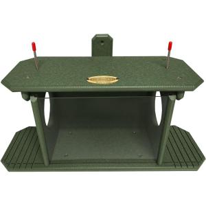 imageDutchCrafters Plastic Poly Wall Tree Mount Squirrel Munch Box with Corn Cob Holders Outdoor Squirrel Feeder  Amish Made in USA Turf GreenTurf Green