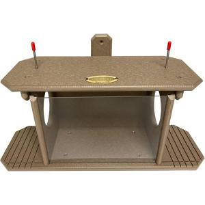 imageDutchCrafters Plastic Poly Wall Tree Mount Squirrel Munch Box with Corn Cob Holders Outdoor Squirrel Feeder  Amish Made in USA Turf GreenWeather Wood