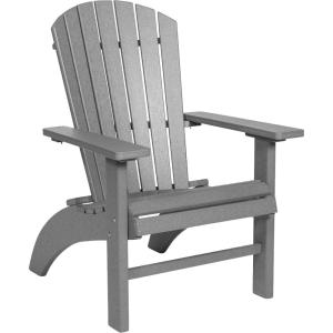 imageDutchCrafters Poly Fanback Chair for Patio Seating EZ Access Plastic Adirondack Chairs for Garden Backyard Porch Firepit Pool Deck Outdoor Furniture BlackDark Gray