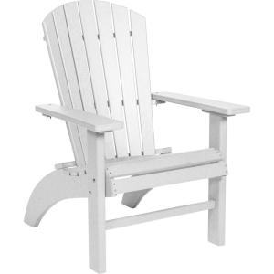 imageDutchCrafters Poly Fanback Chair for Patio Seating EZ Access Plastic Adirondack Chairs for Garden Backyard Porch Firepit Pool Deck Outdoor Furniture BlackWhite