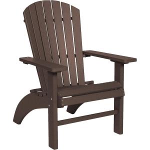 imageDutchCrafters Poly Fanback Chair for Patio Seating EZ Access Plastic Adirondack Chairs for Garden Backyard Porch Firepit Pool Deck Outdoor Furniture BlackBrown