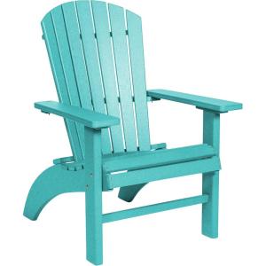 imageDutchCrafters Poly Fanback Chair for Patio Seating EZ Access Plastic Adirondack Chairs for Garden Backyard Porch Firepit Pool Deck Outdoor Furniture BlackTurquoise