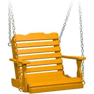 imageDutchCrafters Poly Kids Swing Seat Outdoor Swing for Kids Ages 26 Toddler Swings for Swingset Accessories Outdoor Playground Swings Recycled HDPE Plastic  Amish Made in USA CedarOrange