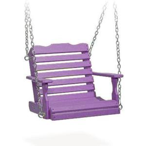 imageDutchCrafters Poly Kids Swing Seat Outdoor Swing for Kids Ages 26 Toddler Swings for Swingset Accessories Outdoor Playground Swings Recycled HDPE Plastic  Amish Made in USA CedarPurple