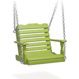 imageDutchCrafters Poly Kids Swing Seat Outdoor Swing for Kids Ages 26 Toddler Swings for Swingset Accessories Outdoor Playground Swings Recycled HDPE Plastic  Amish Made in USA CedarLime Green