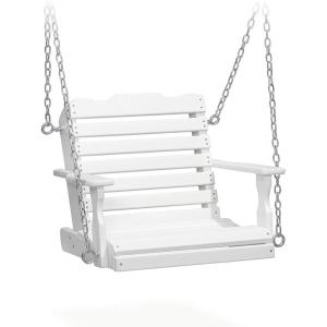 imageDutchCrafters Poly Kids Swing Seat Outdoor Swing for Kids Ages 26 Toddler Swings for Swingset Accessories Outdoor Playground Swings Recycled HDPE Plastic  Amish Made in USA CedarWhite