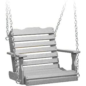 imageDutchCrafters Poly Kids Swing Seat Outdoor Swing for Kids Ages 26 Toddler Swings for Swingset Accessories Outdoor Playground Swings Recycled HDPE Plastic  Amish Made in USA CedarGray