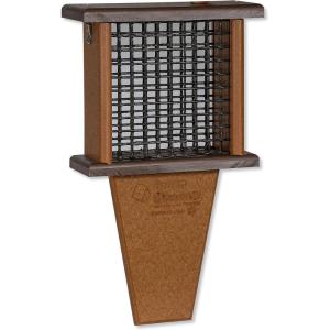 imageDutchCrafters Tail Prop Suet Hanging Poly Bird Feeder Tudor Brown ampamp Bright CedarTudor Brown  Bright Cedar