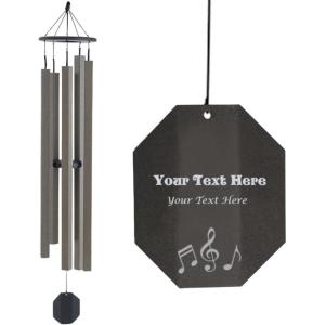 imageLambright Chimes Alpine Whisper 43quot Tall Mocha Personalized Wind Chime Gift for Memorial Sympathy Loss Celebration  Amish Made in America62 Country Music