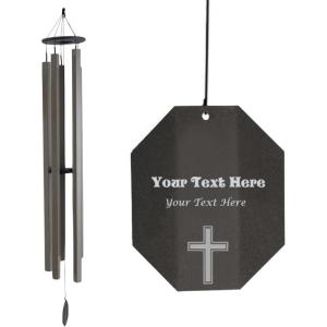 imageLambright Chimes Alpine Whisper 43quot Tall Mocha Personalized Wind Chime Gift for Memorial Sympathy Loss Celebration  Amish Made in America73 Sunsetter