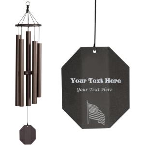 imageLambright Chimes Big Ben Extra Large 82quot Tall Terra Personalized Wind Chimes for Outside Custom Windchimes for Women Anniversary House Warming Memory Sympathy Loss Celebration42 Baby Ben