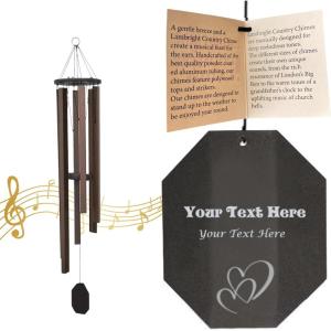 imageLambright Chimes Grandfather Clock Extra Large Personalized Wind Chime Custom Windchimes for Memorial Sympathy Loss Anniversary for Wife Friend Mother Grandmother Pet  Made in America48 Mountain Serenade