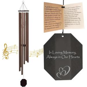 imageLambright Chimes Large Personalized Wind Chime Custom Gifts for Memorial Sympathy Birthday Housewarming for Wife Friend Mom Grandma Aunt Pet Loss of Loved One  USA Made HEARTS1Hearts1