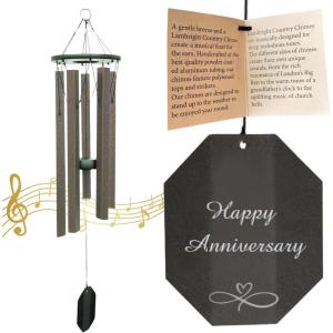 imageLambright Chimes Small Personalized Wind Chime Custom Wind Chimes for Outside Pet Memorial Sympathy Gifts for Loss of Loved One for Women  Amish Made in USA Hearts2Hearts2