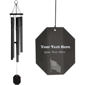 imageLambright Chimes Sparkling Brook Small 30quot Black Memorial Wind Chimes  Personalized Engraved Home Decor Room Decor Birthday Gifts for Women  Loss of Loved One or Lost Pet35 Spring Meadow Song