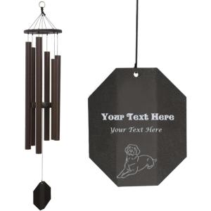 imageLambright Chimes Victory Bells of Jericho 44quot Tall Copper Personalized Wind Chimes for Outside Sympathy Gifts for Loss of Loved One Dog Memorial Gifts Windchimes in Memory of Loved One Garden Decor41 King Davids Harp